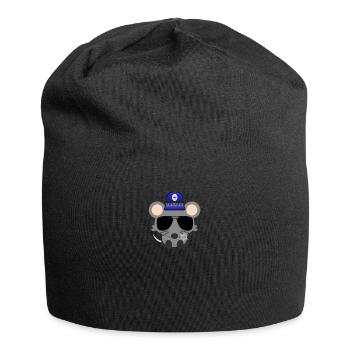 Polizei Maus, Sheriff Cops Polizist Polizei-Tier - Jersey-Beanie - Schwarz - Vorne