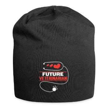 Future Veterinarian Veterinary Student Gift - Jersey Beanie - black - Front