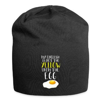 Ei Spiegelei Denglisch - Jersey-Beanie - Schwarz - Vorne