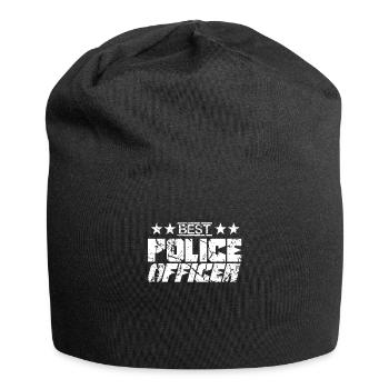 Bester Polizist - Jersey-Beanie - Schwarz - Vorne