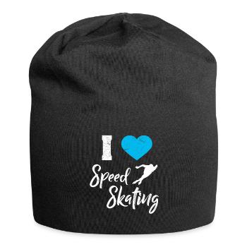 Eisschnelllauf - Jersey-Beanie - Schwarz - Vorne
