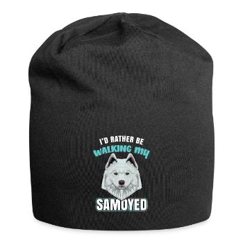 Samojede Samoyed - Bonnet en jersey - noir - Devant