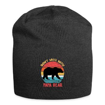 Ne plaisante pas avec PAPA BEAR - Cadeau de la fête des pères - Bonnet en jersey - charbon - Devant