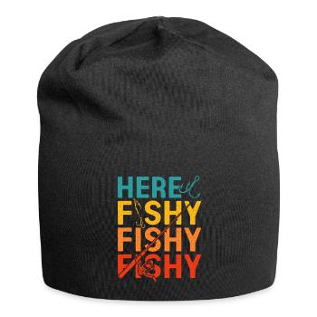 Angeln Angelhaken - Jersey-Beanie - Schwarz - Vorne