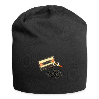 Lustig Kassette Stift - Jersey-Beanie - Schwarz - Vorne