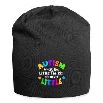 Autismus - Jersey-Beanie - Schwarz - Vorne