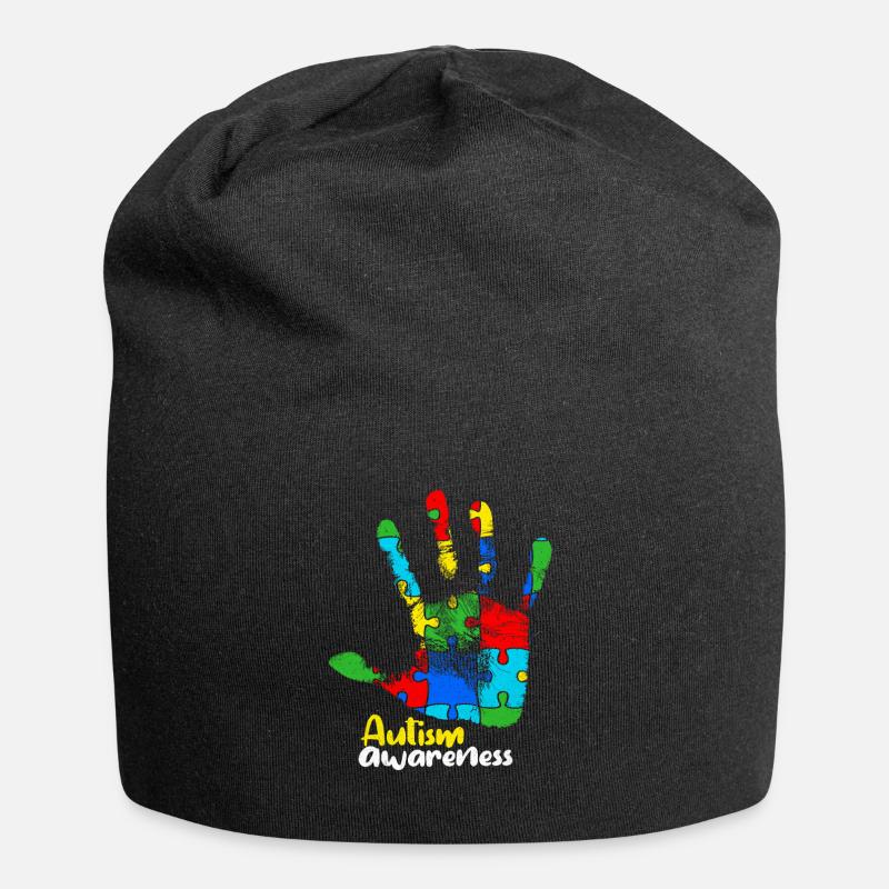 Autismus - Jersey-Beanie - Schwarz