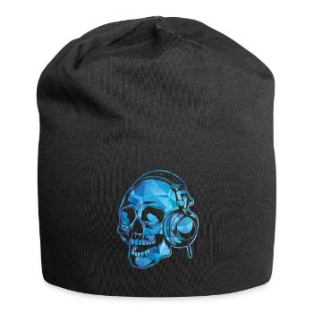 Crâne coloré DJ Casque Musique Rave Cadeau - Bonnet en jersey - noir - Devant