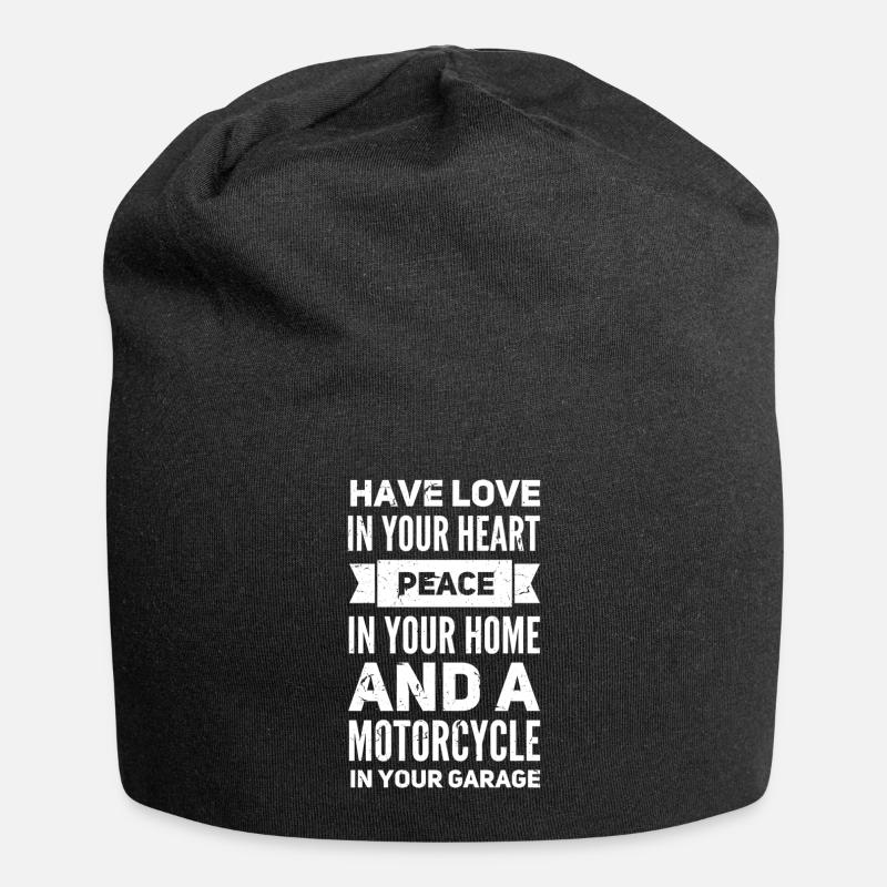 Motorcycle rider biker saying chopper gift - Jersey Beanie - black