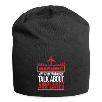 Funny Pilot and Aircraft Giftss - Bonnet en jersey - noir - Devant