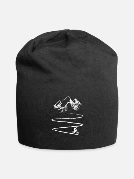 Mountain Bike, Radfahrer, Fahrrad, Berge, Geschenk - Jersey-Beanie - Schwarz