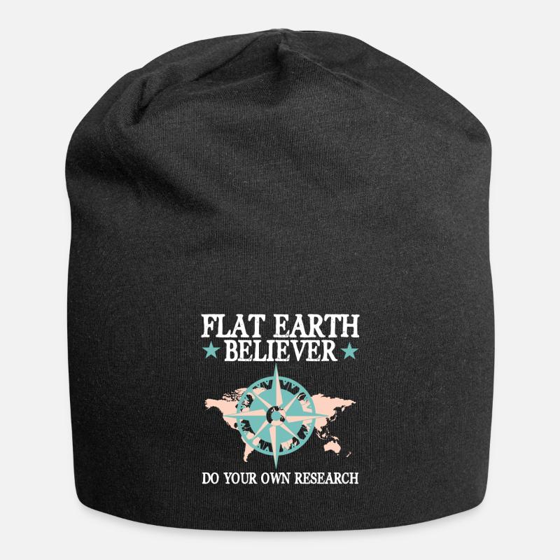 Flat Earth Flat Earth - Jersey Beanie - black