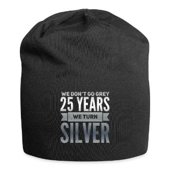Silver wedding Silver wedding 25 years gift - Jersey Beanie - black - Front