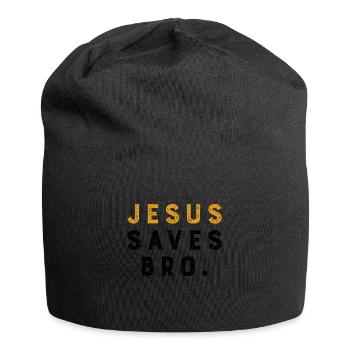 Jesus Saves Bro. - Jersey-Beanie - Schwarz - Vorne