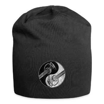 Gitarre Frieden - Jersey-Beanie - Schwarz - Vorne