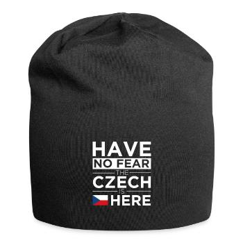 Fürchte dich nicht Der Tscheche ist hier Stolz Stolzer Tscheche - Jersey-Beanie - Schwarz - Vorne