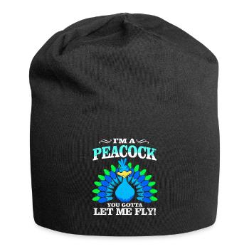 Pfau - Jersey-Beanie - Schwarz - Vorne