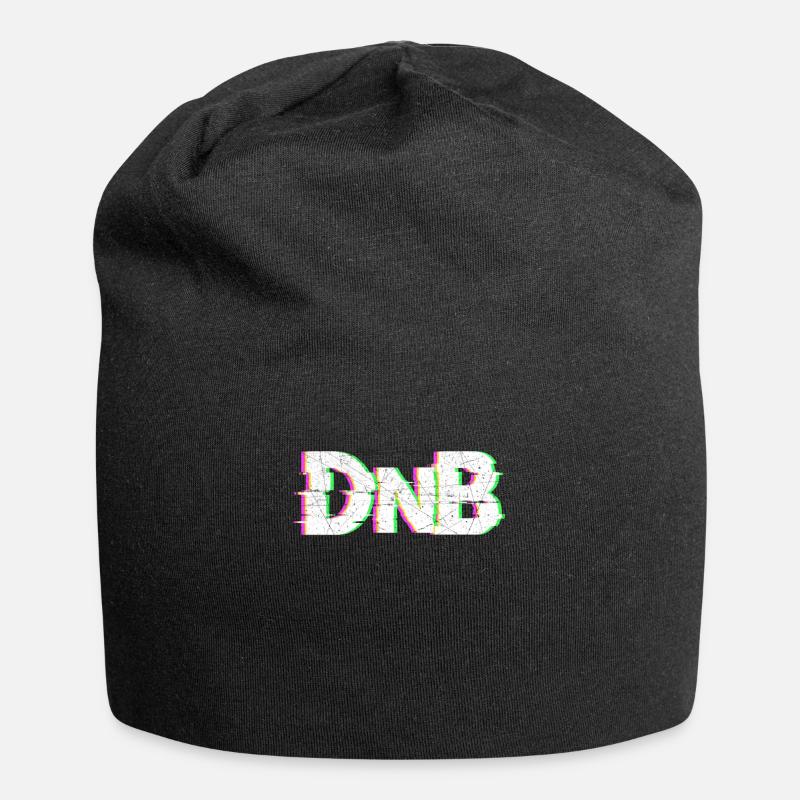 DnB - Drum n Bass - Bonnet en jersey - noir