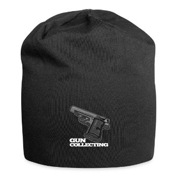 Pistol design with text motif - Jersey Beanie - black - Front