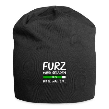 Furz Laden 90% Blähungen Blähung Furzen Lustig - Jersey-Beanie - Schwarz - Vorne