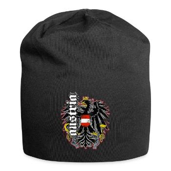 Österreich T-Shirt mit Adler Wappen Austria Retro - Jersey-Beanie - Schwarz - Vorne