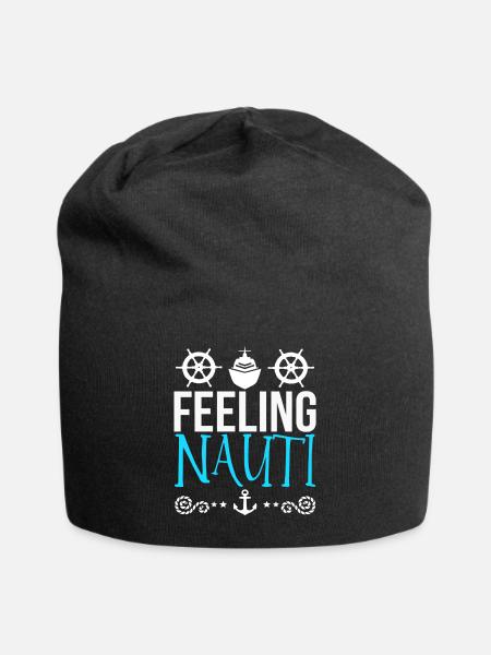 boat - Jersey Beanie - black