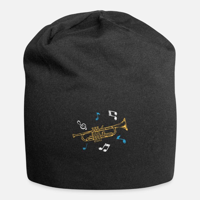Trompete - Jersey-Beanie - Schwarz