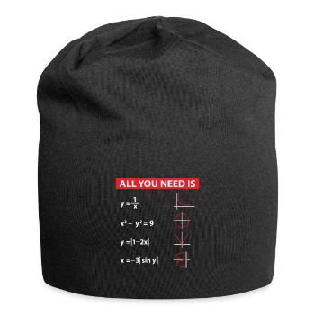 Mathe Algebra Mathematik Lehrer Geschenkidee - Jersey-Beanie - Schwarz - Vorne