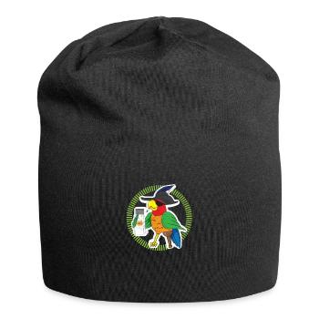 Salières de sécurité Tête pirate Perroquet - Bonnet en jersey - noir - Devant