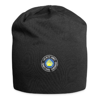 Pilger auf dem Jakobsweg. - Jersey-Beanie - Schwarz - Vorne