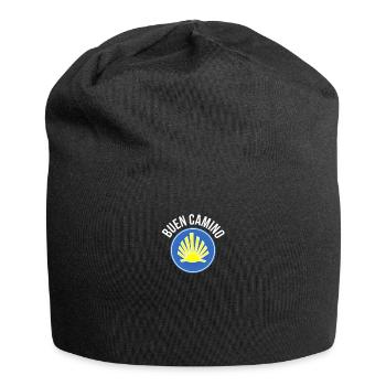 Jakobsweg Pilgermuschel - Jersey-Beanie - Schwarz - Vorne
