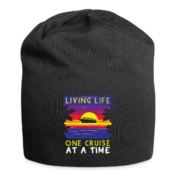 Living Life One Cruise At A Time Funny Cruise Ship - Bonnet en jersey - noir - Devant