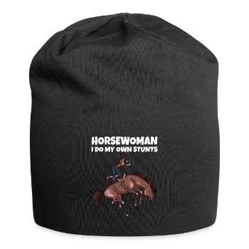 Funny Horses Women Design Stuntman Stunts - Bonnet en jersey - noir - Devant