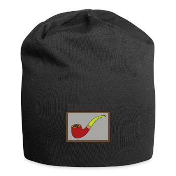 Pfeifenrauch-T-Shirt für Pfeifenraucher Alter Raucher - Jersey-Beanie - Schwarz - Vorne