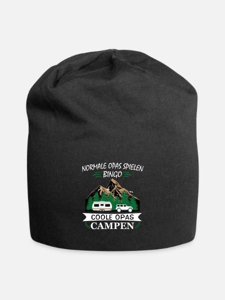 Coole Opas Campen Camping Opa Campingplatz Urlaub - Jersey-Beanie - Schwarz