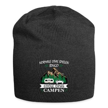 Cool Opas Camping Camping Opa Camping Holidays - Jersey Beanie - charcoal grey - Front