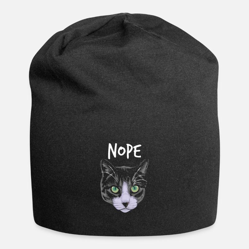 Lustige Katze - Jersey-Beanie - Schwarz
