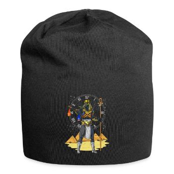 Anubis ägyptischer Gott Wolf Ancient Mythology - Jersey-Beanie - Schwarz - Vorne