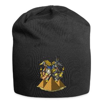 Anubis Ra Egyptian Gods Ancient Pyramids Mythology - Jersey Beanie - black - Front