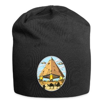 Ausländer-Raum Anunnaki UFO der ägyptischen Pyramiden - Jersey-Beanie - Schwarz - Vorne