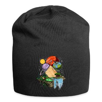 Alte Verschwörung der ägyptischen Pyramiden-Weltraumausländer - Jersey-Beanie - Schwarz - Vorne