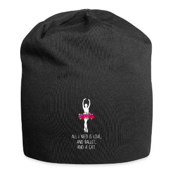 Ballett Katze - Jersey-Beanie - Schwarz - Vorne