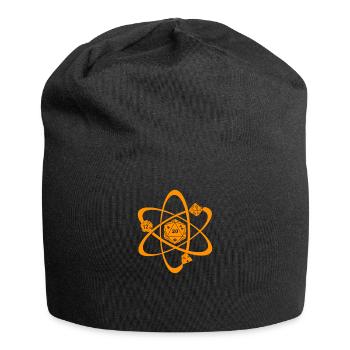 RPG Cube Dice Dragons Atom orange Design Gifts - Jersey Beanie - black - Front