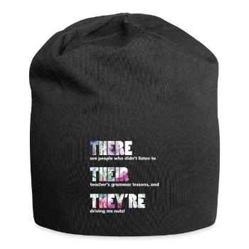 There Their They’re T shirt English Grammar Funny - Bonnet en jersey - noir - Devant