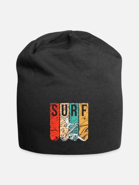 Surfen Surfer Surf Bunt - Jersey-Beanie - Schwarz