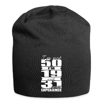 Geburtstag 50 Jahre - Jersey-Beanie - Schwarz - Vorne