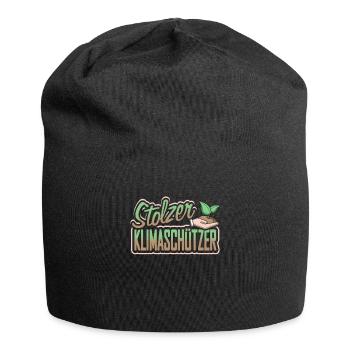 Stolzer Klimaschützer - Jersey-Beanie - Schwarz - Vorne
