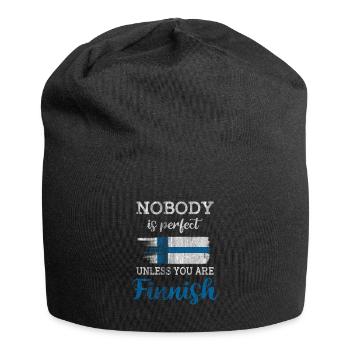 Finnland Finnisch - Jersey-Beanie - Schwarz - Vorne
