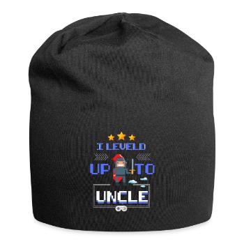 J'ai nivelé à oncle - je vais cadeau oncle - Bonnet en jersey - noir - Devant