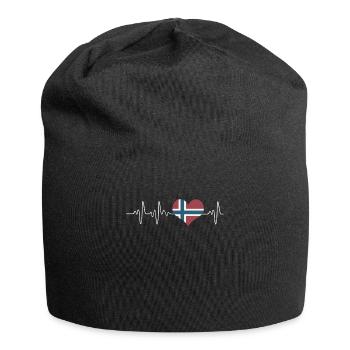 Battement de coeur de la Norvège - Bonnet en jersey - noir - Devant
